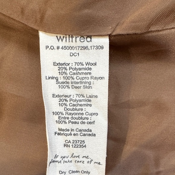 ARITZIA Wilfred Cocoon Wool Cashmere Coat in Camel Size XS - Picture 5 of 13